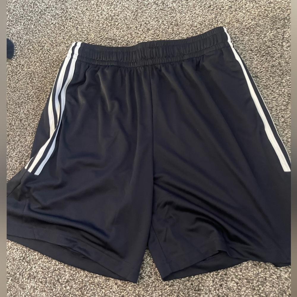 New Adidas Black White Athletic L7 Basketball Shorts XL Men’s